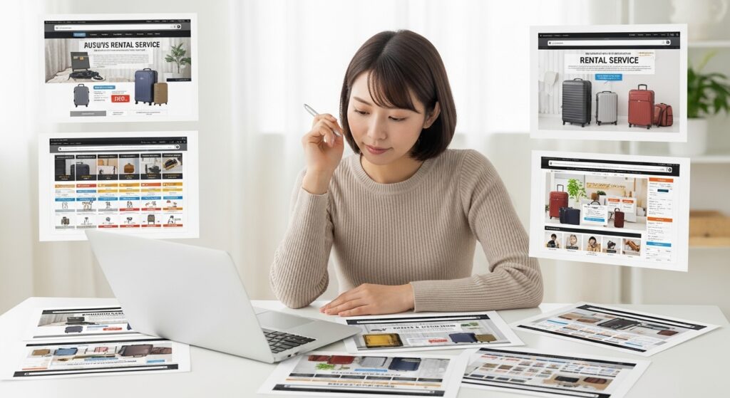 スーツケースのレンタルはどう選んだらいいのか