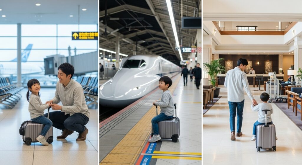 子供乗せスーツケースのレンタルして良かったと感じる利用シーン3選