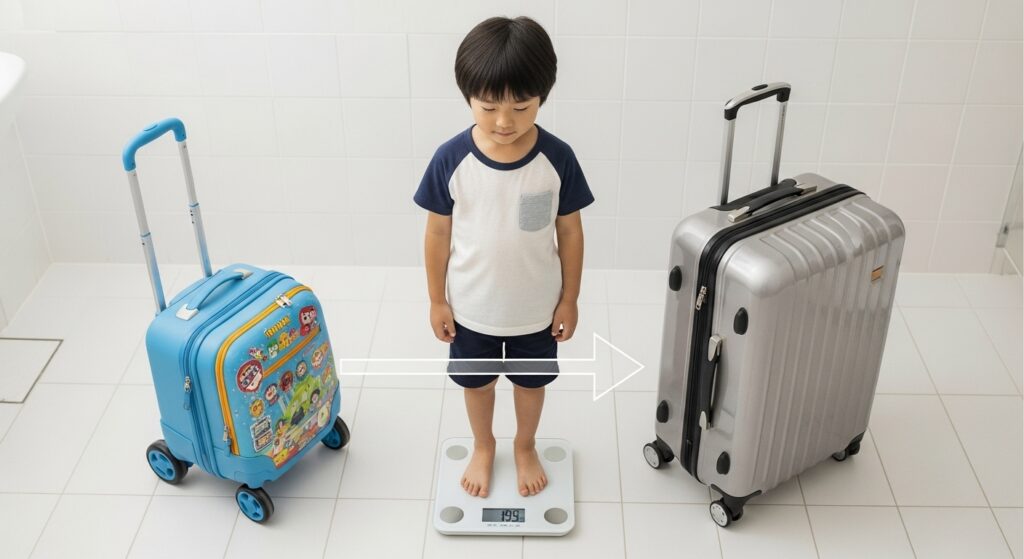 子供が乗れるスーツケースの耐荷重は何キロまでか