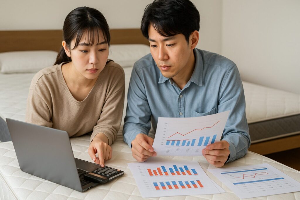 西川のマットレスに関するレンタル料金と価格比較