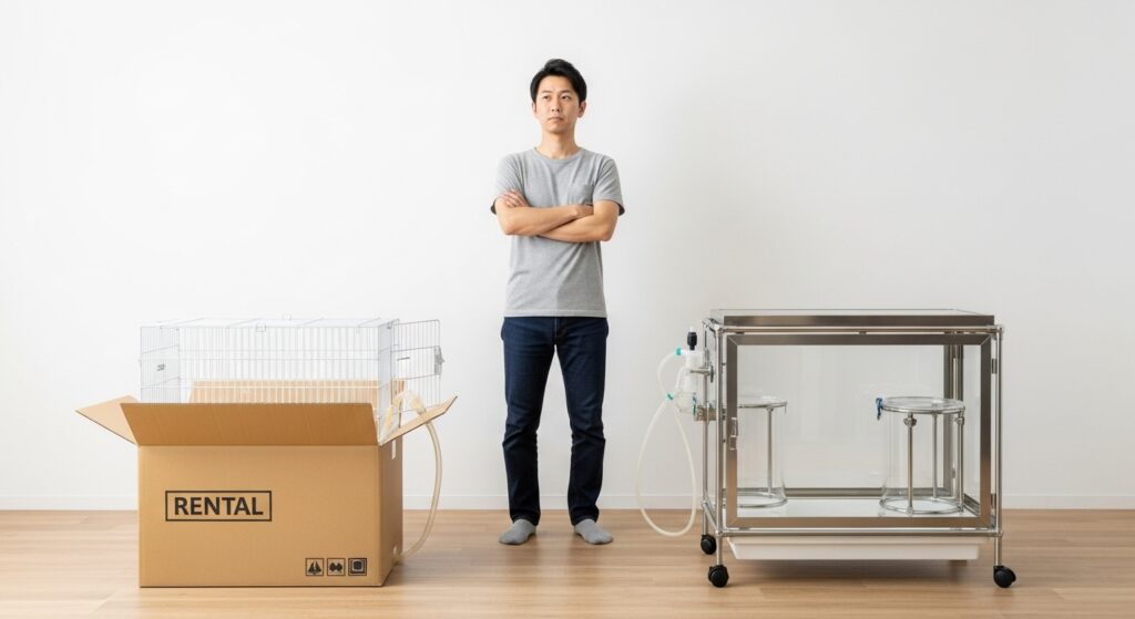 ケージはレンタルか購入かの判断