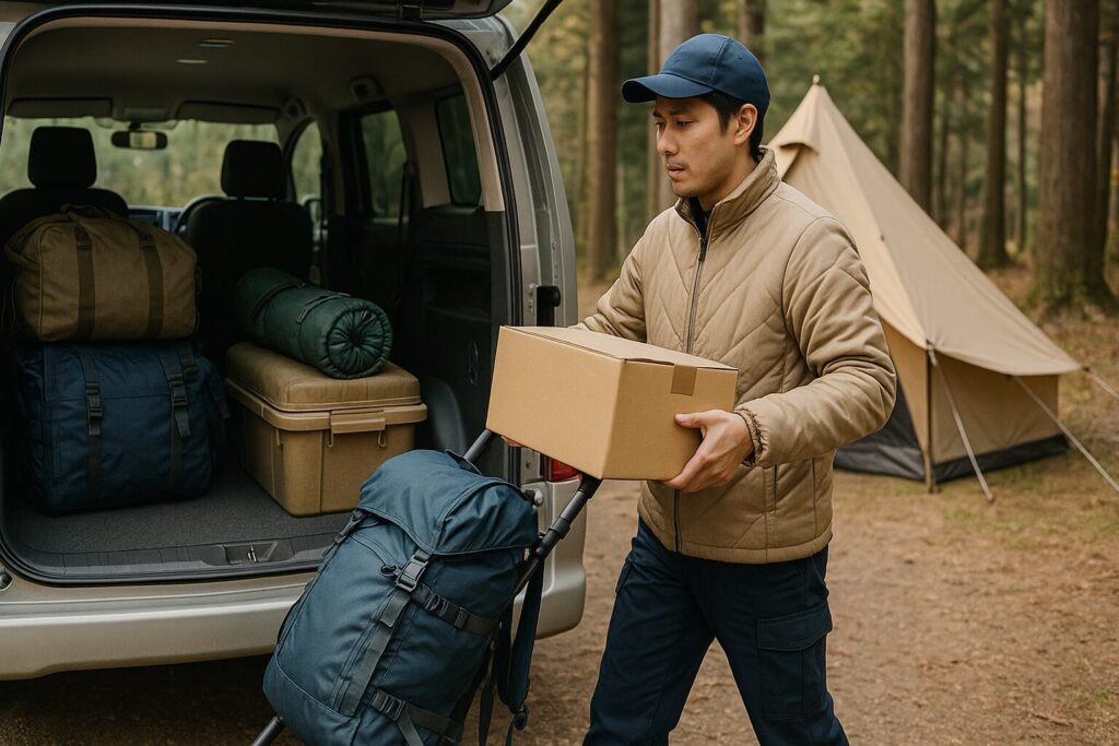 冬キャンプの荷物を減らす配送利用