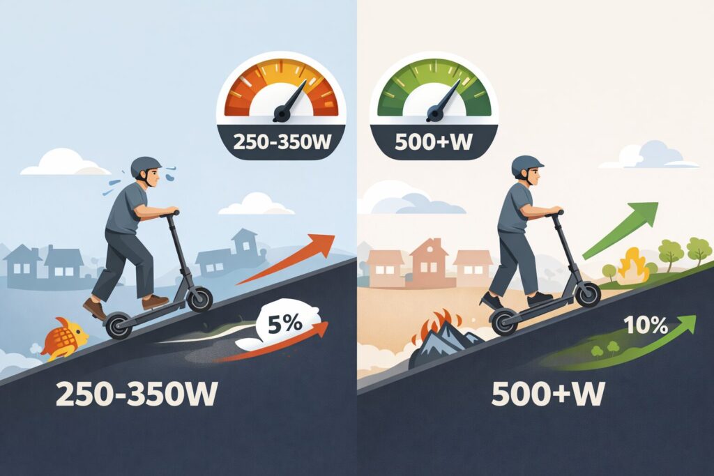 坂道を登れるモーター出力の選び方