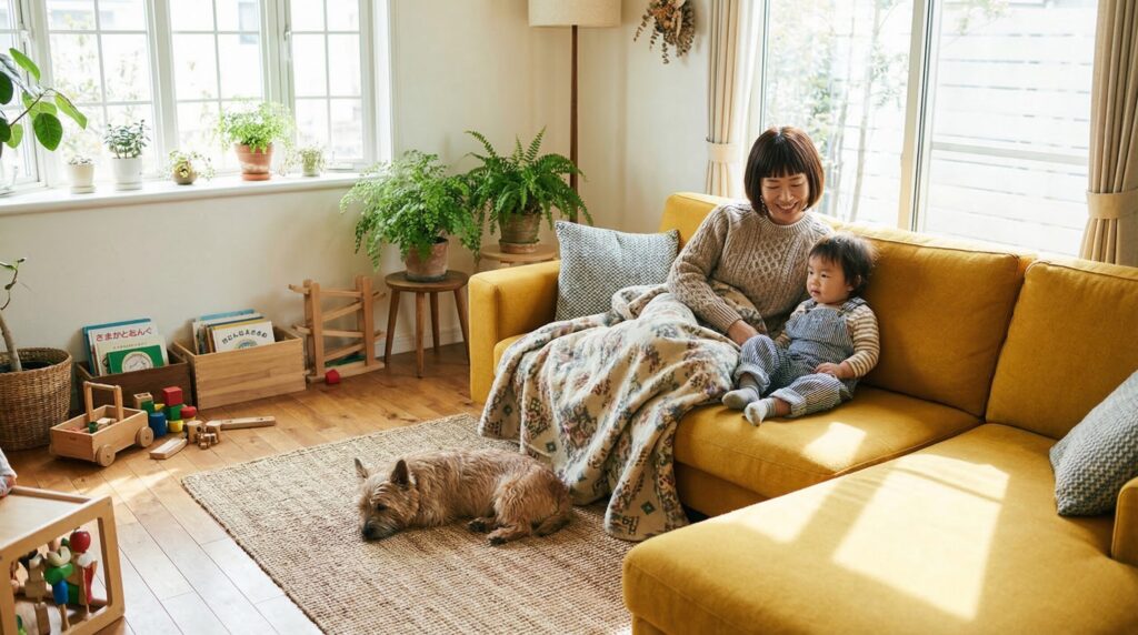 ペットや子どもがいる家庭向けのソファレンタル